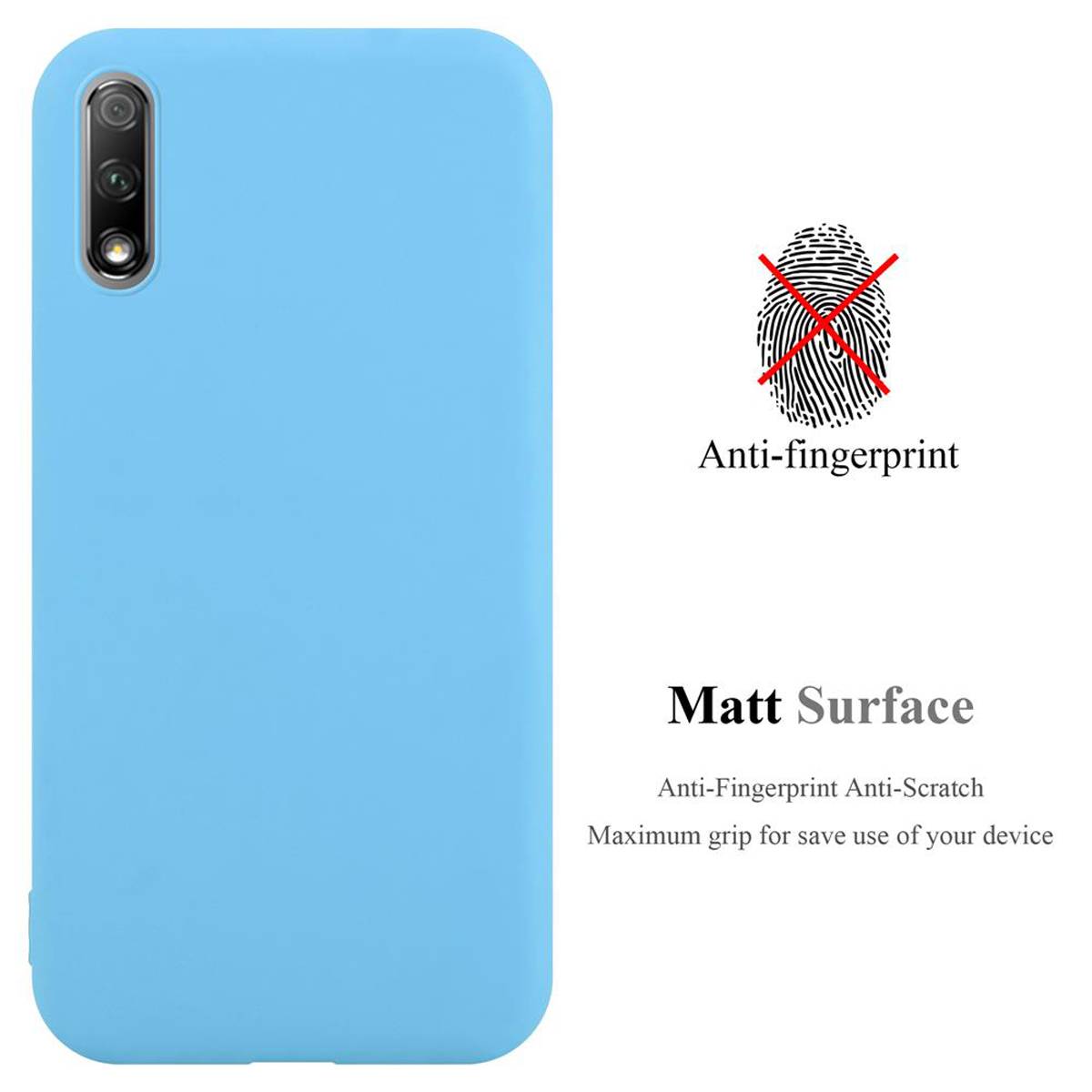 Cadorabo Hülle für Honor 9X Schutzhülle in Blau Handyhülle TPU Silikon Etui Case Cover