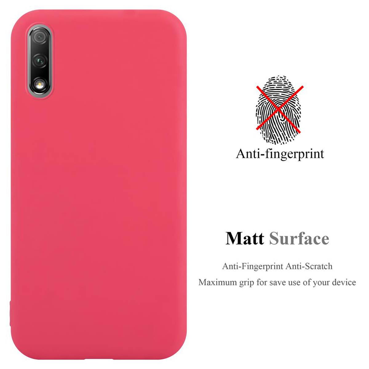 Cadorabo Hülle für Honor 9X Schutzhülle in Rot Handyhülle TPU Silikon Etui Case Cover