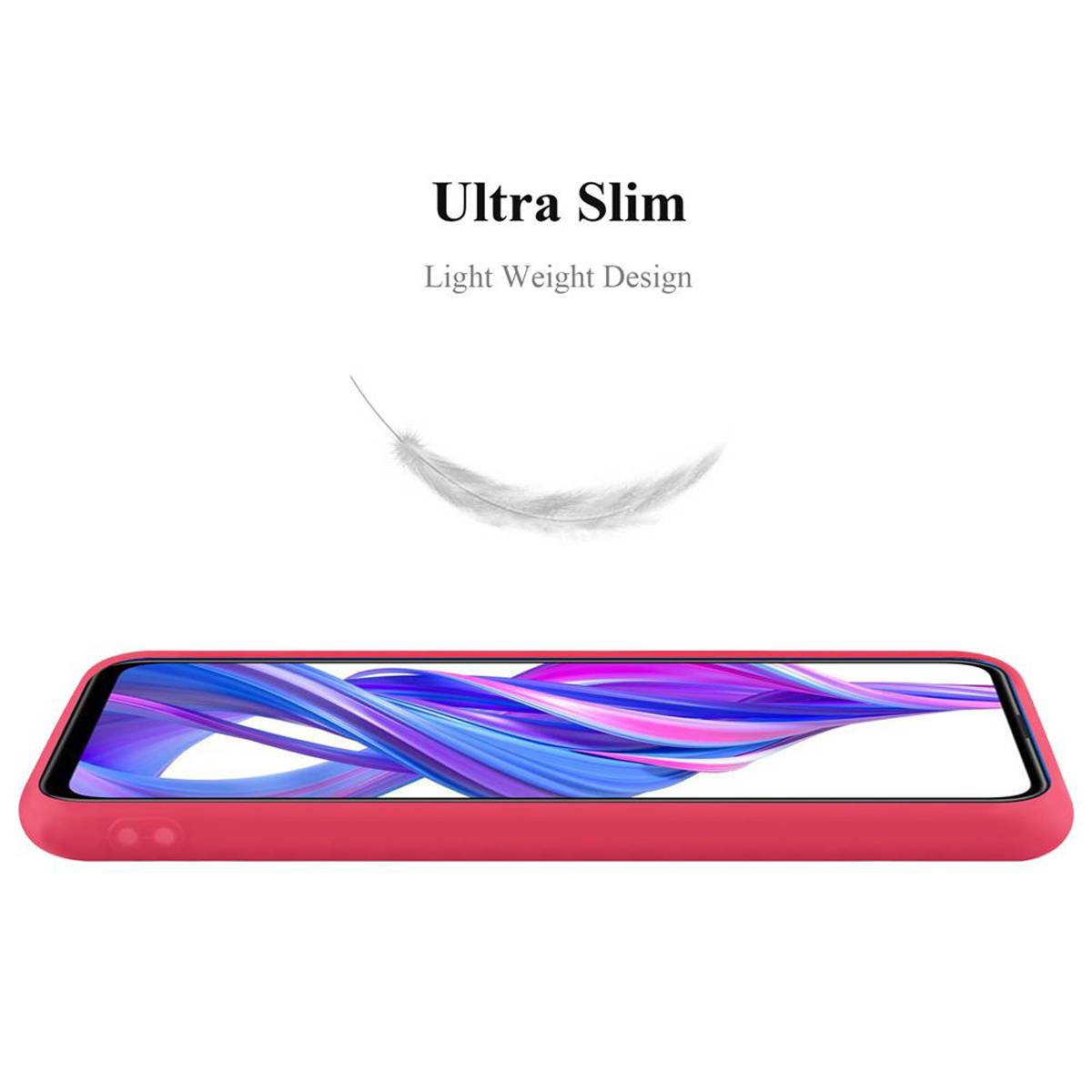 Cadorabo Hülle für Honor 9X Schutzhülle in Rot Handyhülle TPU Silikon Etui Case Cover
