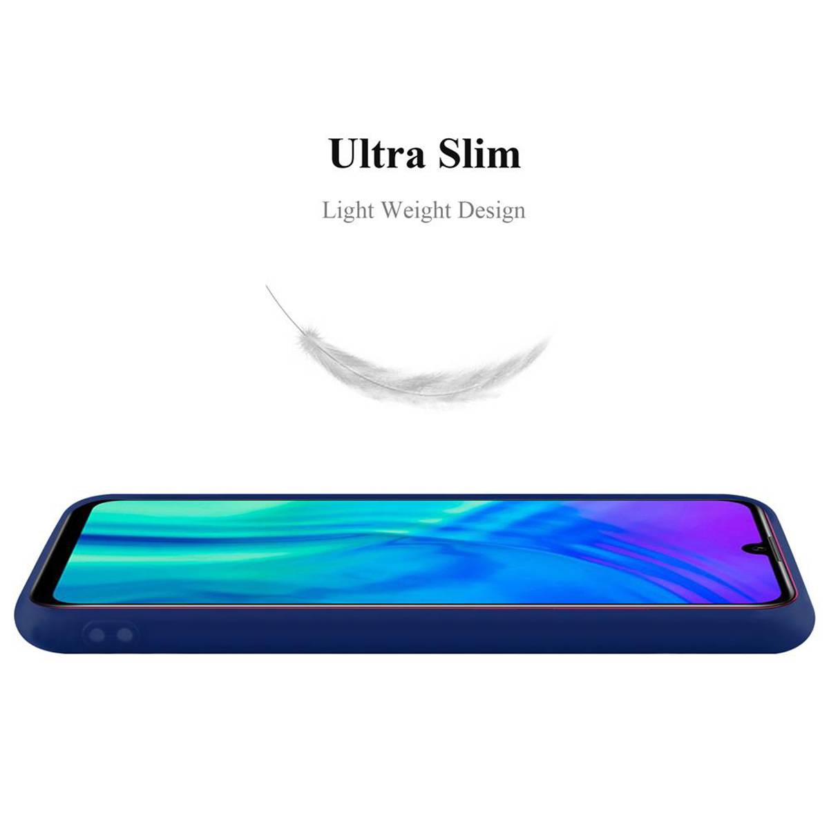 Cadorabo Hülle für Honor 10i / 20i / 20 LITE / Huawei Enjoy 9S Schutzhülle in Blau Handyhülle TPU Silikon Etui Case