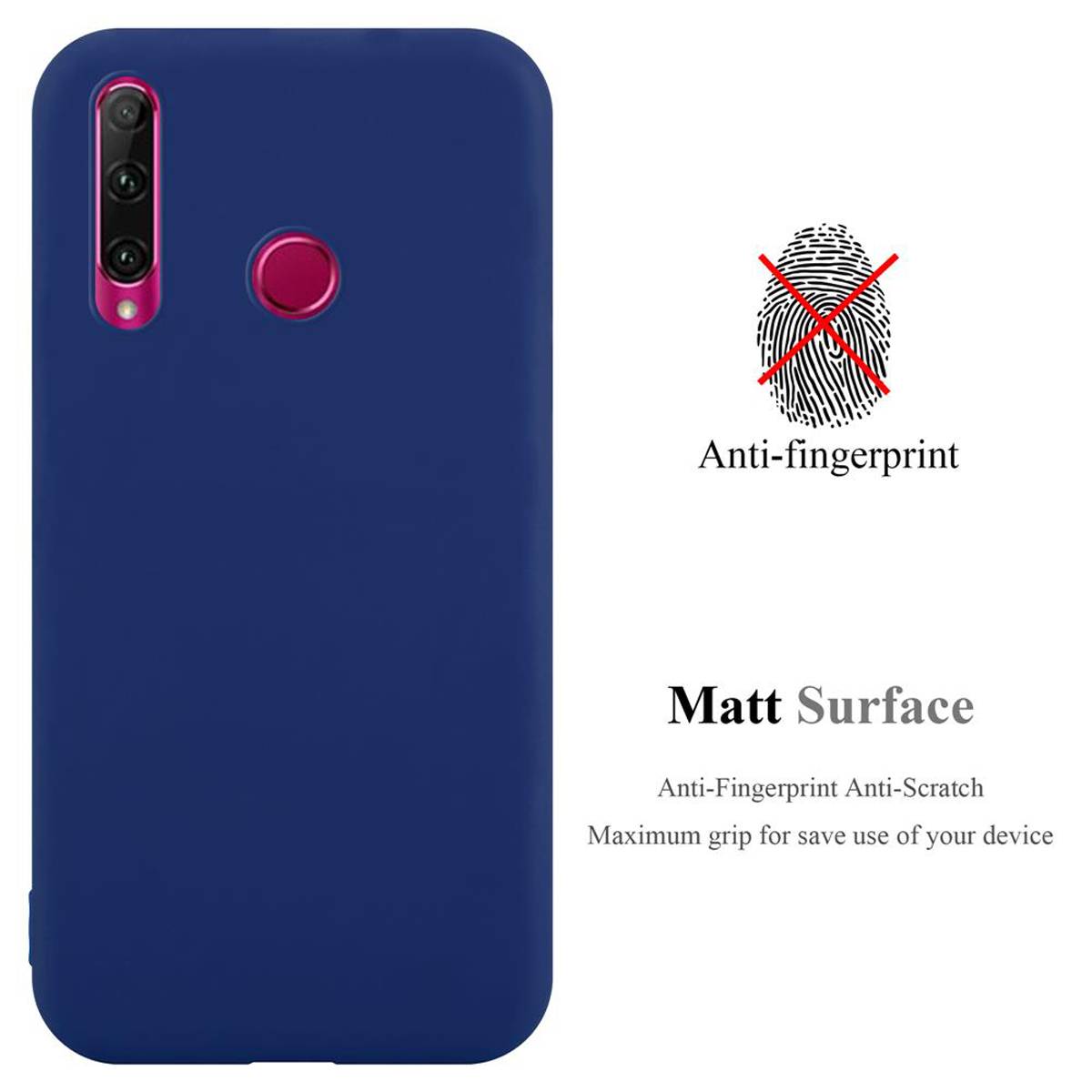 Cadorabo Hülle für Honor 10i / 20i / 20 LITE / Huawei Enjoy 9S Schutzhülle in Blau Handyhülle TPU Silikon Etui Case