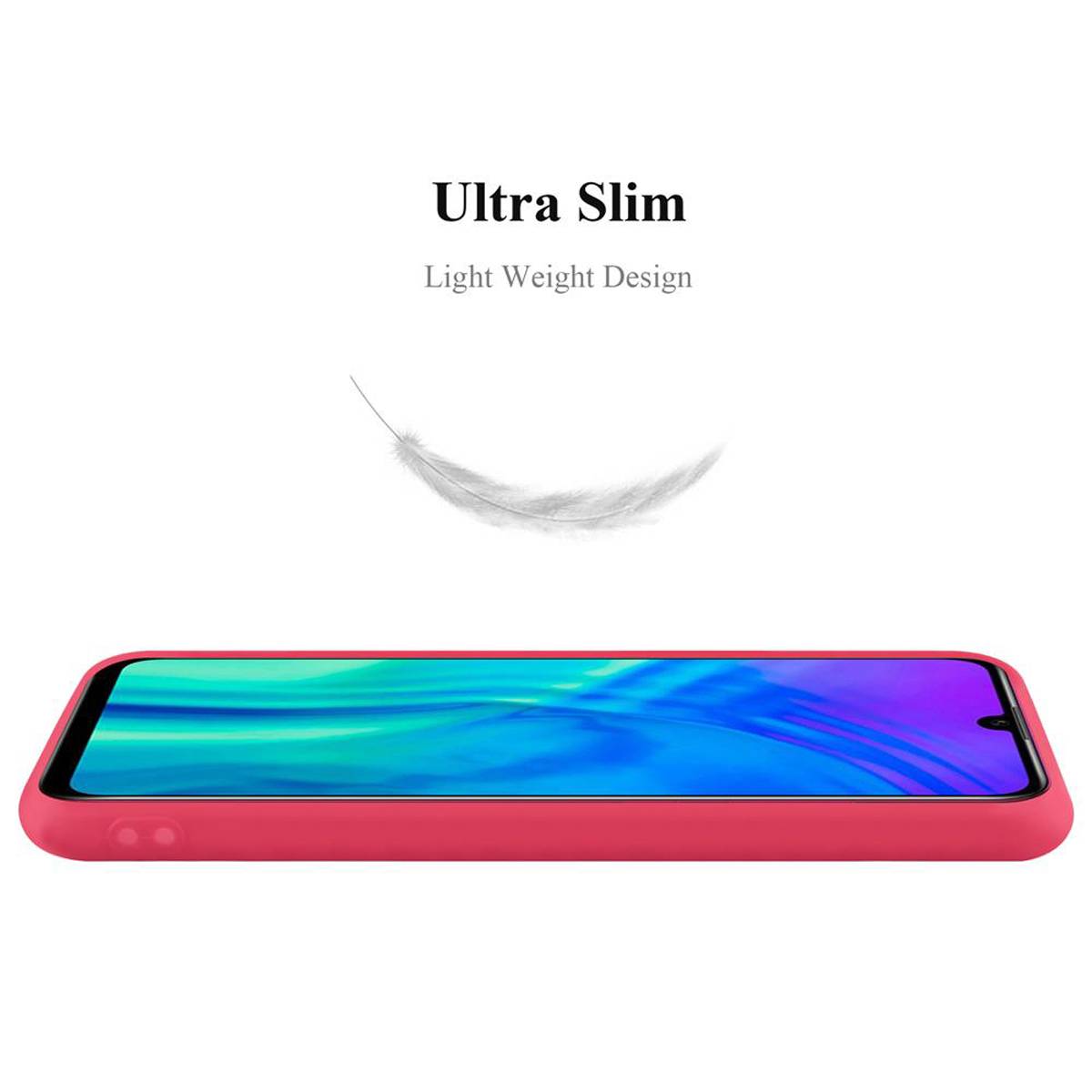 Cadorabo Hülle für Honor 10i / 20i / 20 LITE / Huawei Enjoy 9S Schutzhülle in Rot Handyhülle TPU Silikon Etui Case Cover