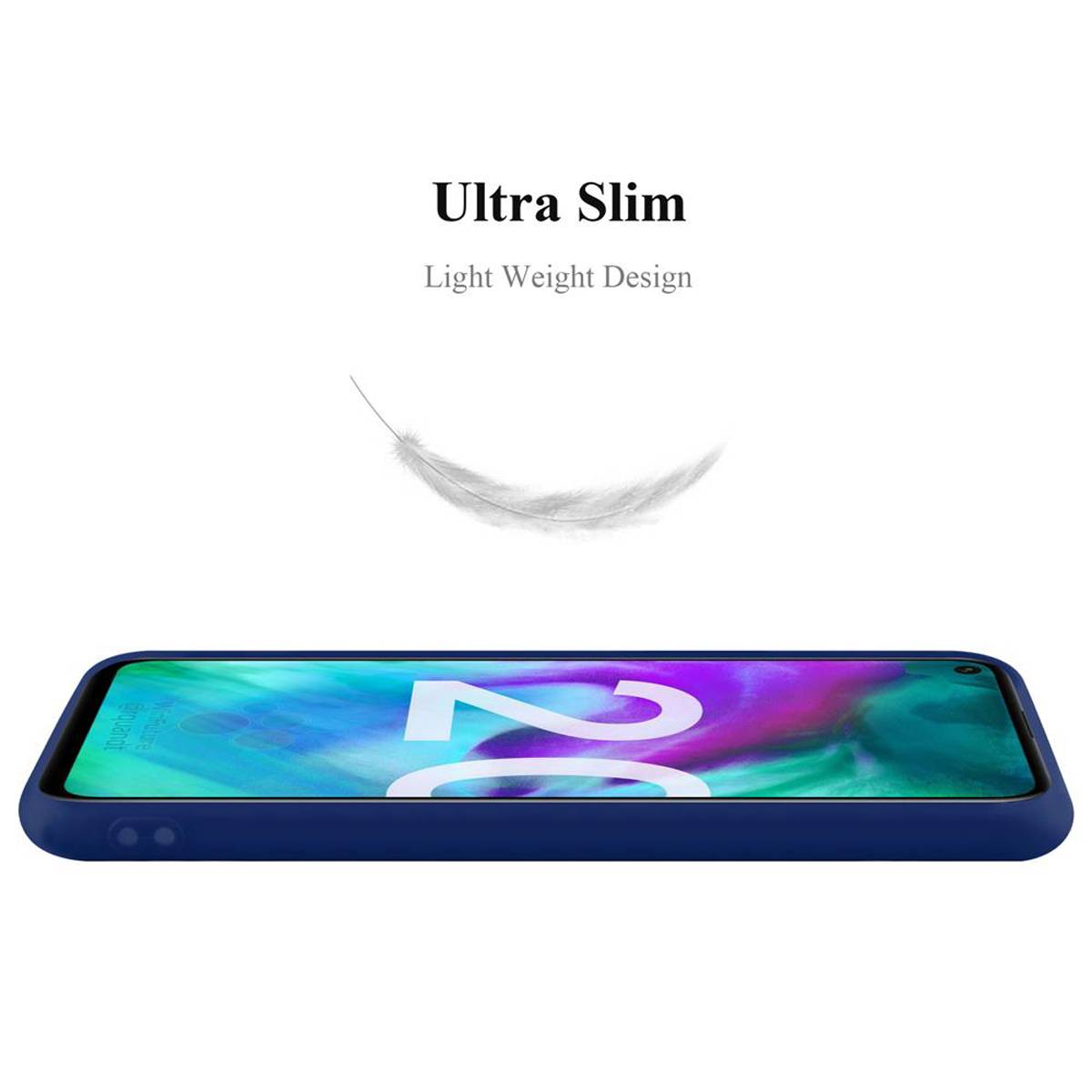Cadorabo Hülle für Honor 20 / 20S / Huawei NOVA 5T Schutzhülle in Blau Handyhülle TPU Silikon Etui Case Cover