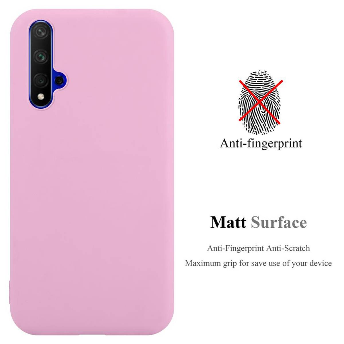 Cadorabo Hülle für Honor 20 / 20S / Huawei NOVA 5T Schutzhülle in Rosa Handyhülle TPU Silikon Etui Case Cover