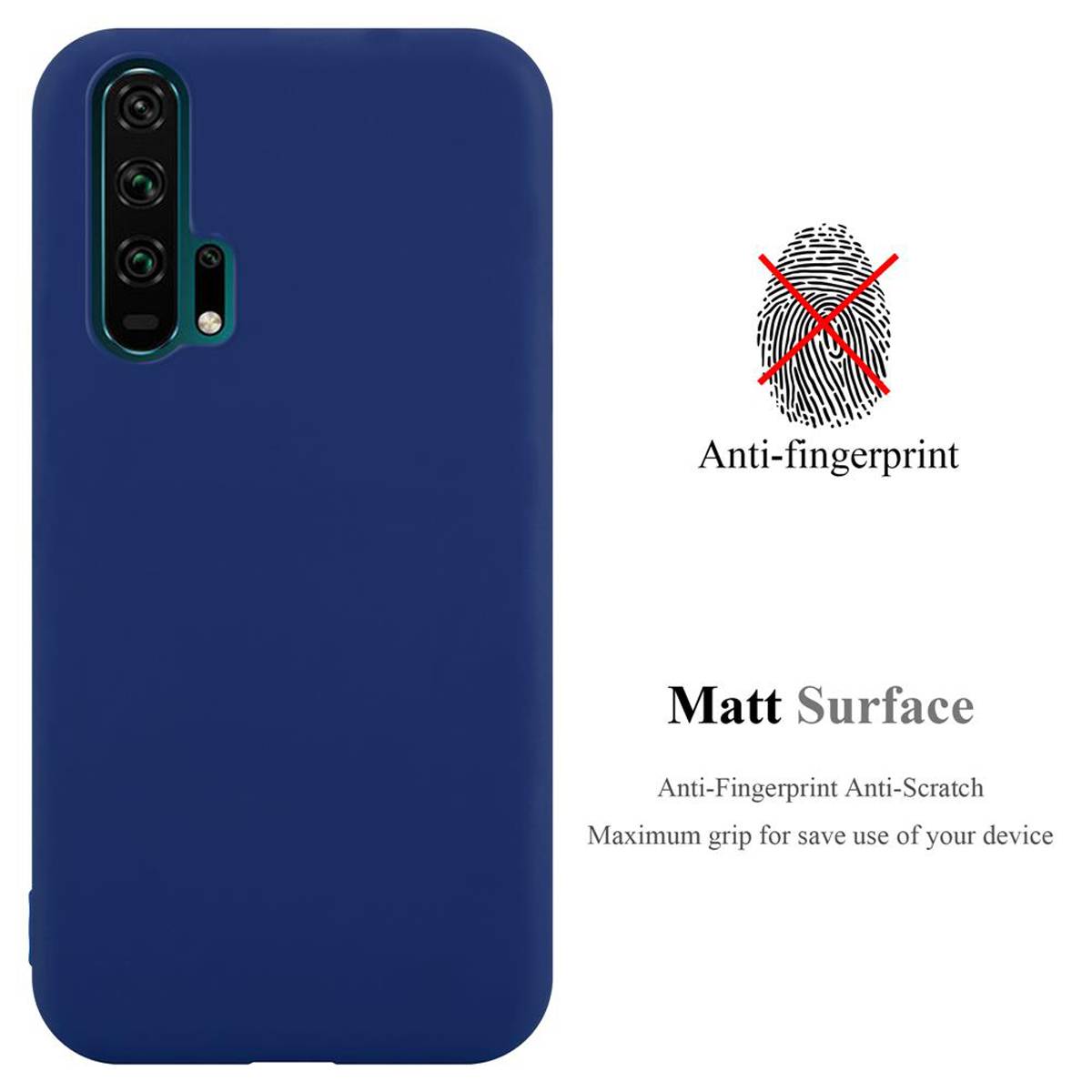 Cadorabo Hülle für Honor 20 PRO Schutzhülle in Blau Handyhülle TPU Silikon Etui Case Cover