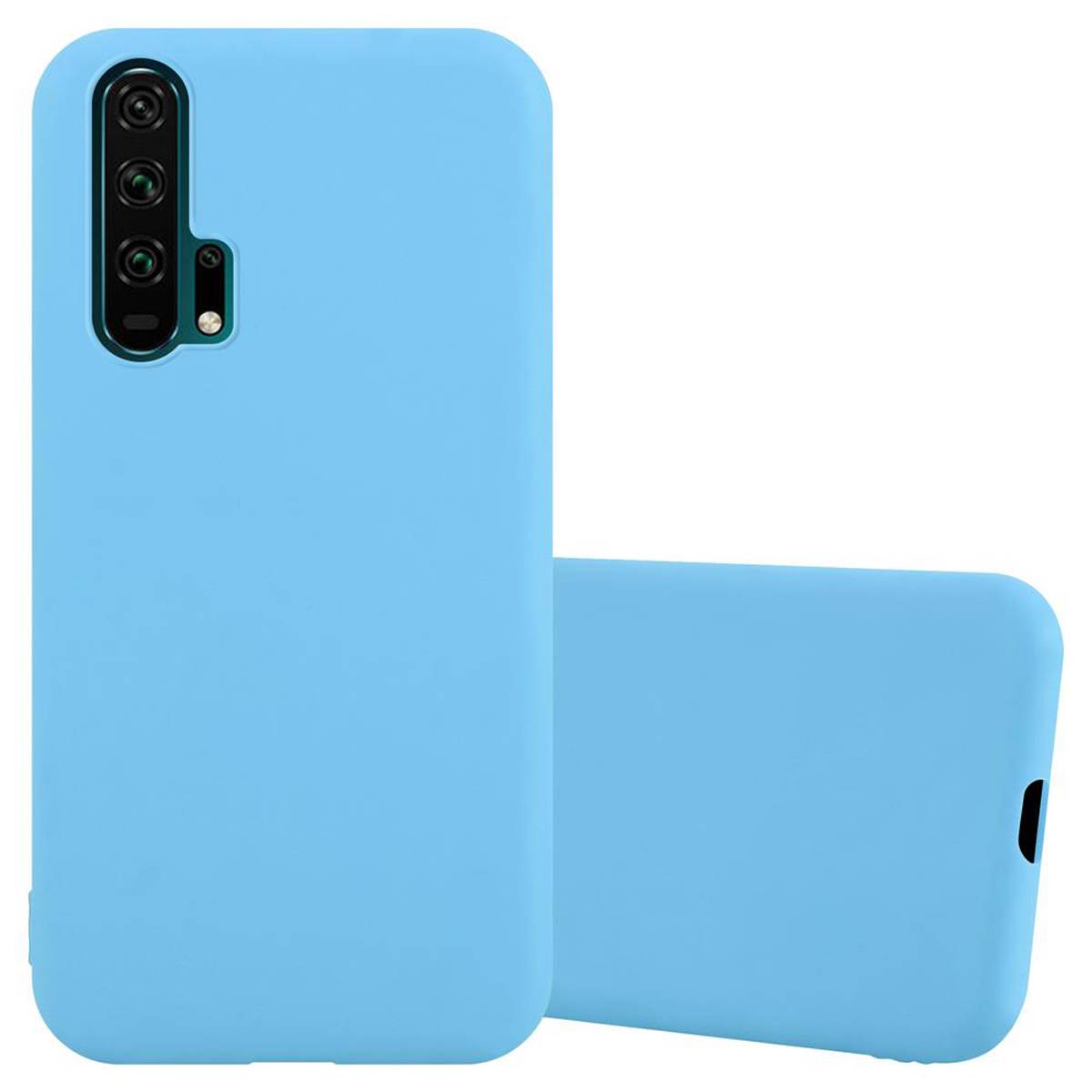 Cadorabo Hülle für Honor 20 PRO Schutzhülle in Blau Handyhülle TPU Silikon Etui Case Cover
