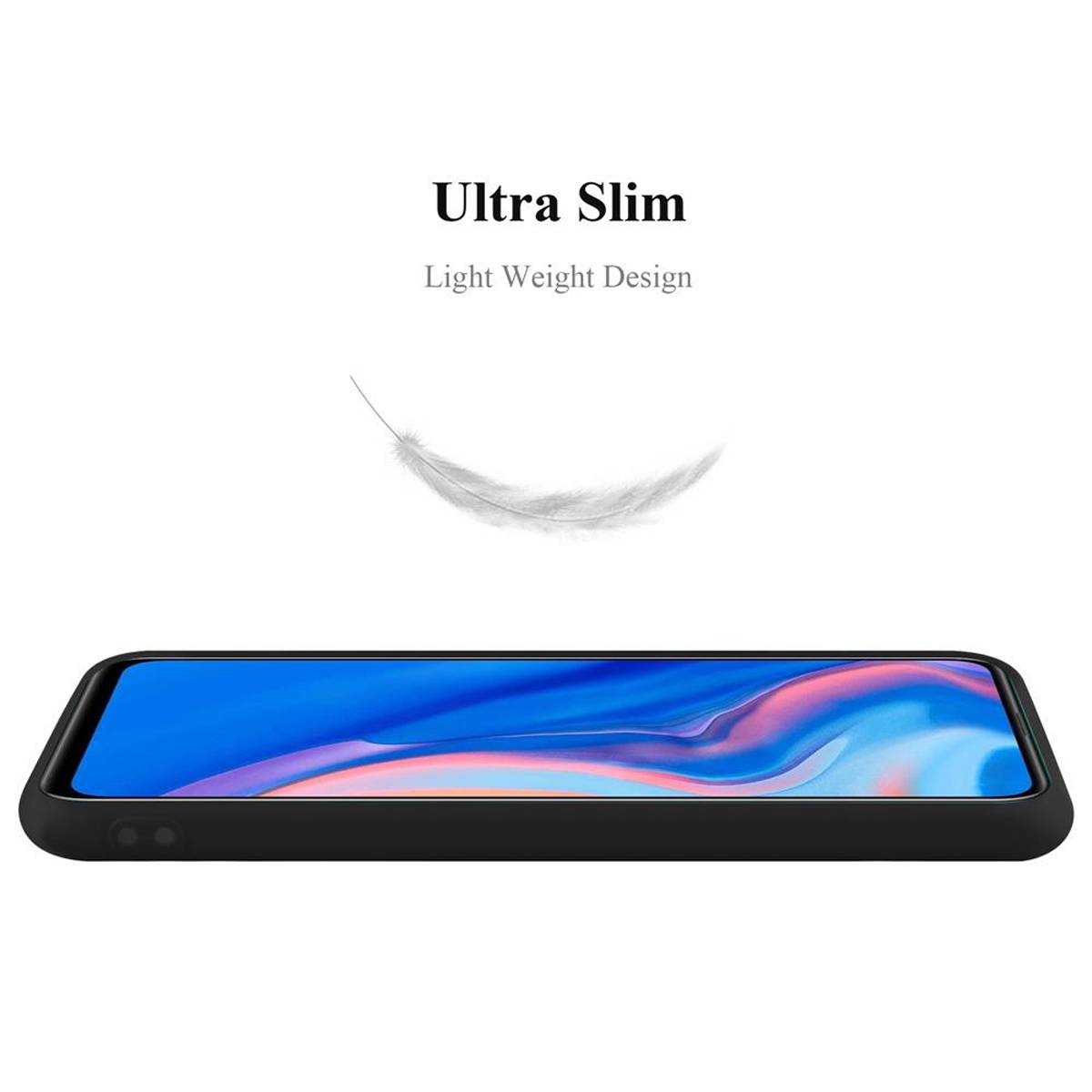 Cadorabo Hülle für Huawei P SMART Z / Y9 PRIME 2019 / Enjoy 10 PLUS Schutzhülle in Schwarz Handyhülle TPU Silikon Etui