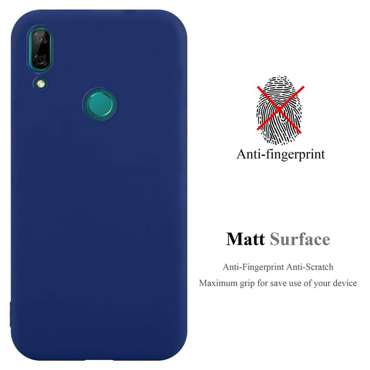 Cadorabo Hülle für Huawei P SMART Z / Y9 PRIME 2019 / Enjoy 10 PLUS Schutzhülle in Blau Handyhülle TPU Silikon Etui Case