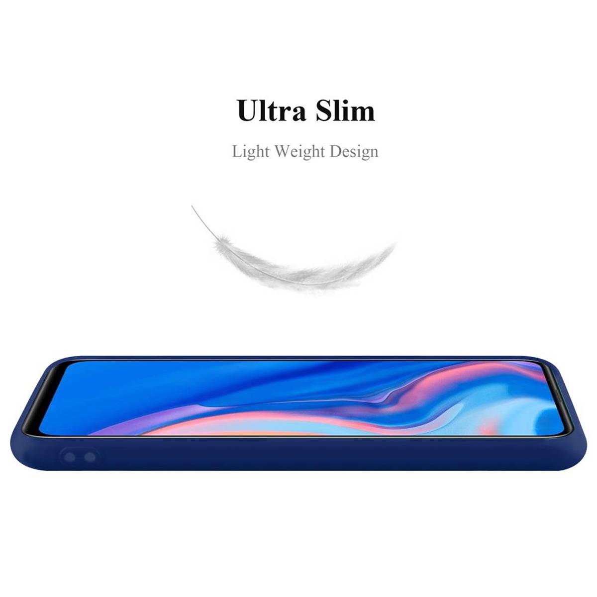 Cadorabo Hülle für Huawei P SMART Z / Y9 PRIME 2019 / Enjoy 10 PLUS Schutzhülle in Blau Handyhülle TPU Silikon Etui Case