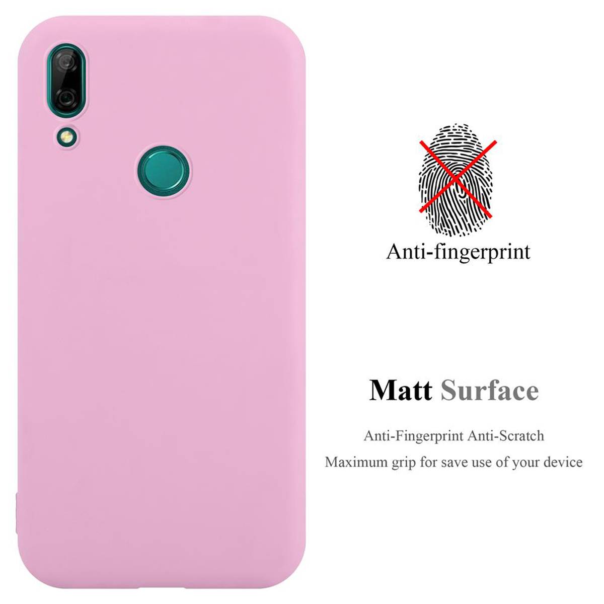 Cadorabo Hülle für Huawei P SMART Z / Y9 PRIME 2019 / Enjoy 10 PLUS Schutzhülle in Rosa Handyhülle TPU Silikon Etui Case