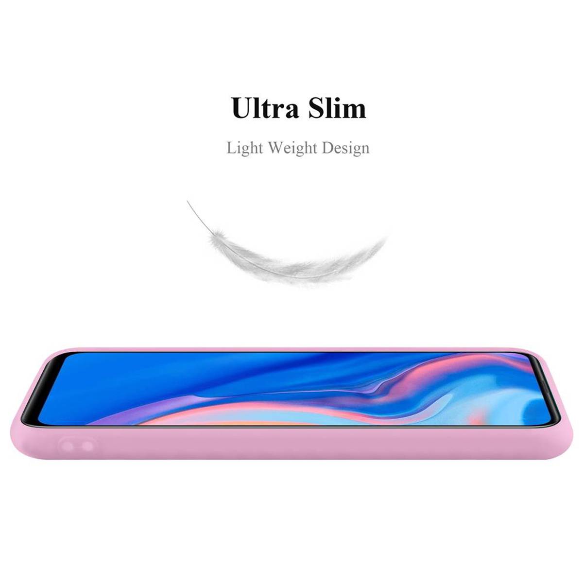 Cadorabo Hülle für Huawei P SMART Z / Y9 PRIME 2019 / Enjoy 10 PLUS Schutzhülle in Rosa Handyhülle TPU Silikon Etui Case