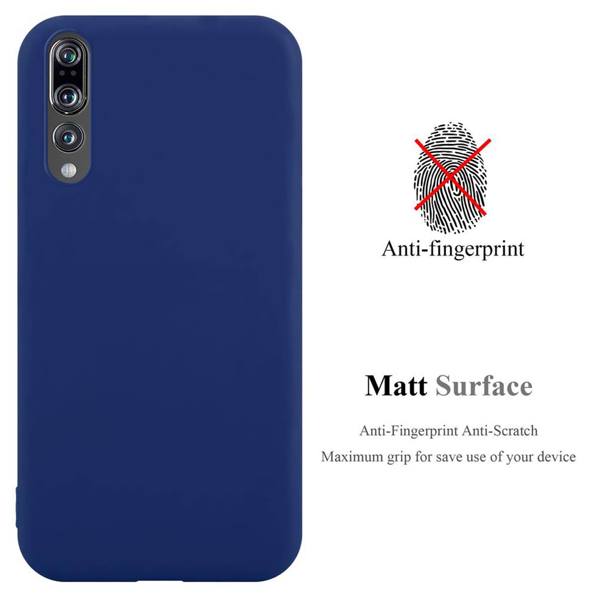 Cadorabo Hülle für Huawei P20 PRO / P20 PLUS Schutzhülle in Blau Handyhülle TPU Silikon Etui Case Cover