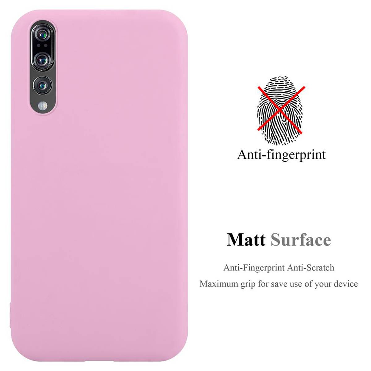 Cadorabo Hülle für Huawei P20 PRO / P20 PLUS Schutzhülle in Rosa Handyhülle TPU Silikon Etui Case Cover