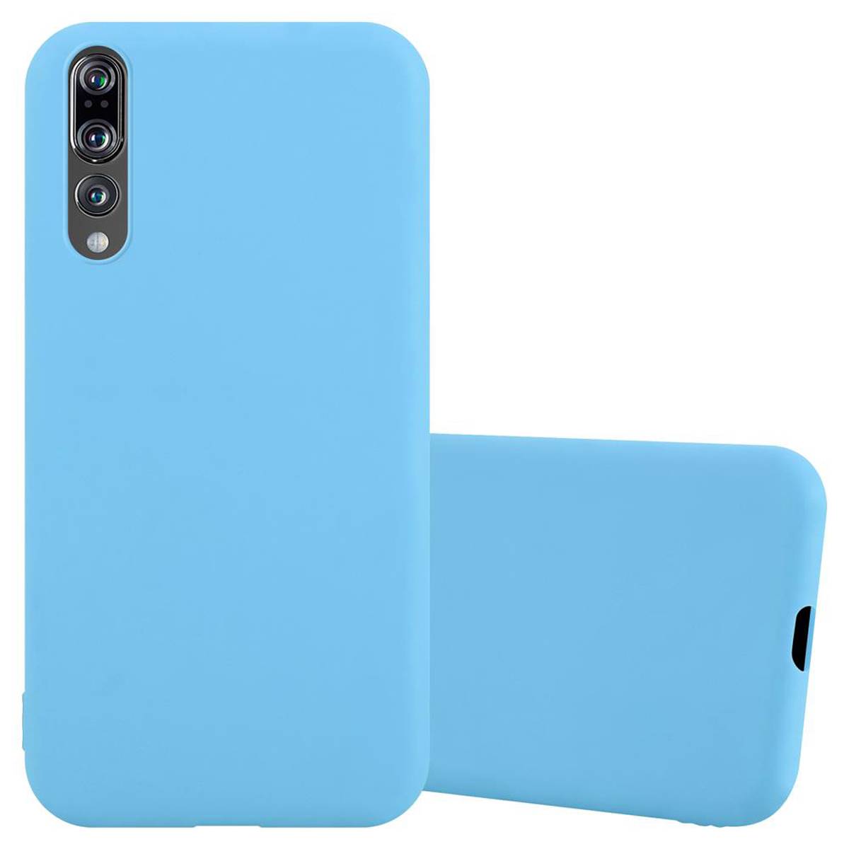 Cadorabo Hülle für Huawei P20 PRO / P20 PLUS Schutzhülle in Blau Handyhülle TPU Silikon Etui Case Cover