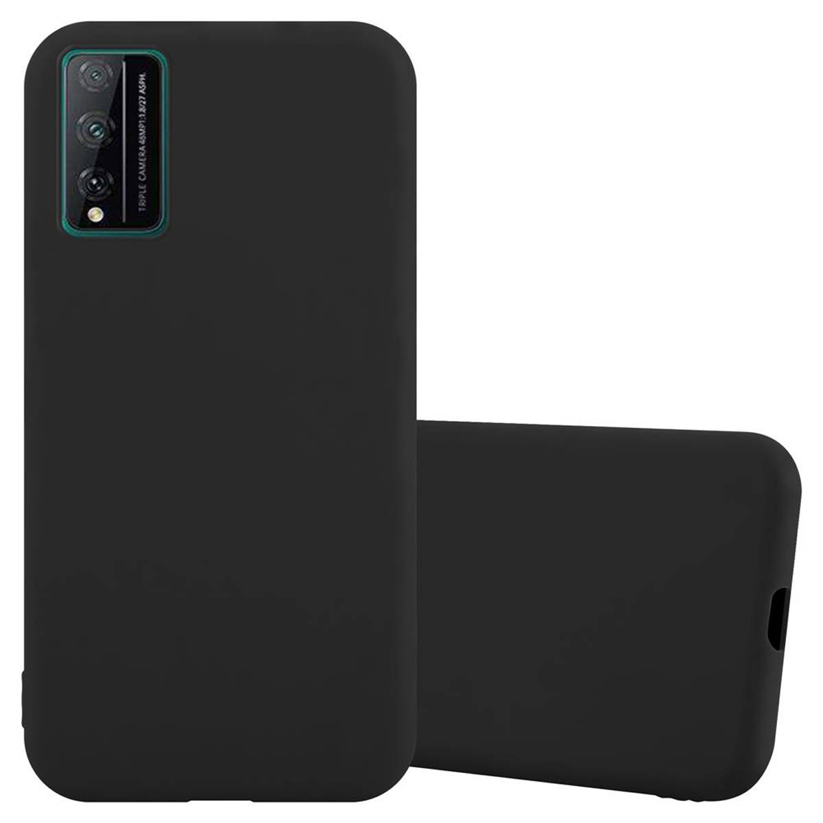 Cadorabo Hülle für Honor PLAY 4T PRO Schutzhülle in Schwarz Handyhülle TPU Silikon Etui Case Cover