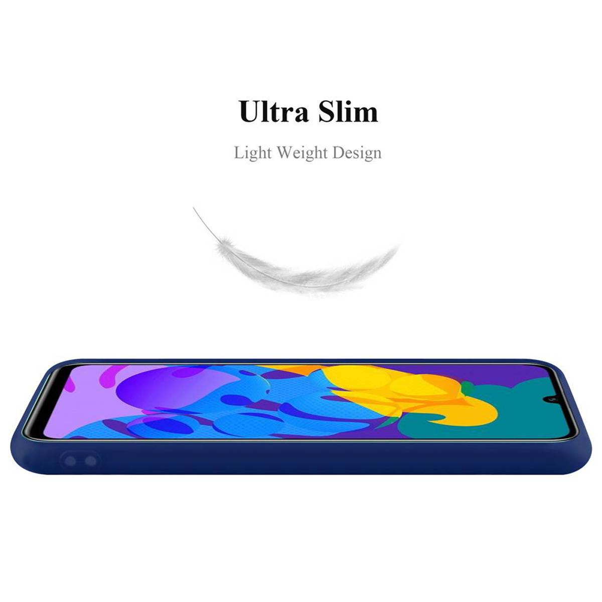 Cadorabo Hülle für Honor PLAY 4T PRO Schutzhülle in Blau Handyhülle TPU Silikon Etui Case Cover