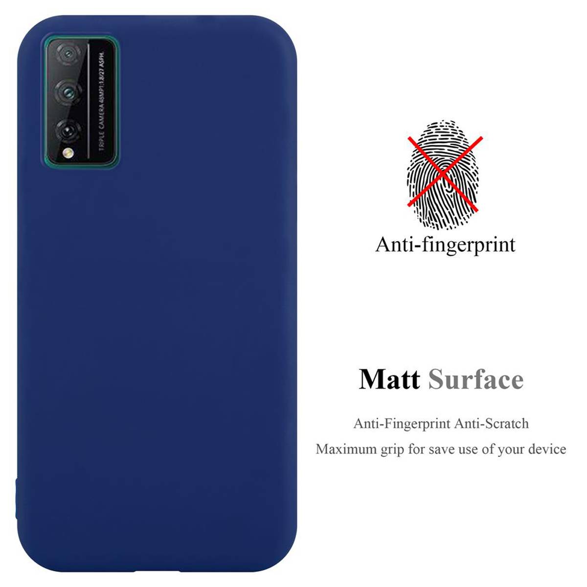Cadorabo Hülle für Honor PLAY 4T PRO Schutzhülle in Blau Handyhülle TPU Silikon Etui Case Cover