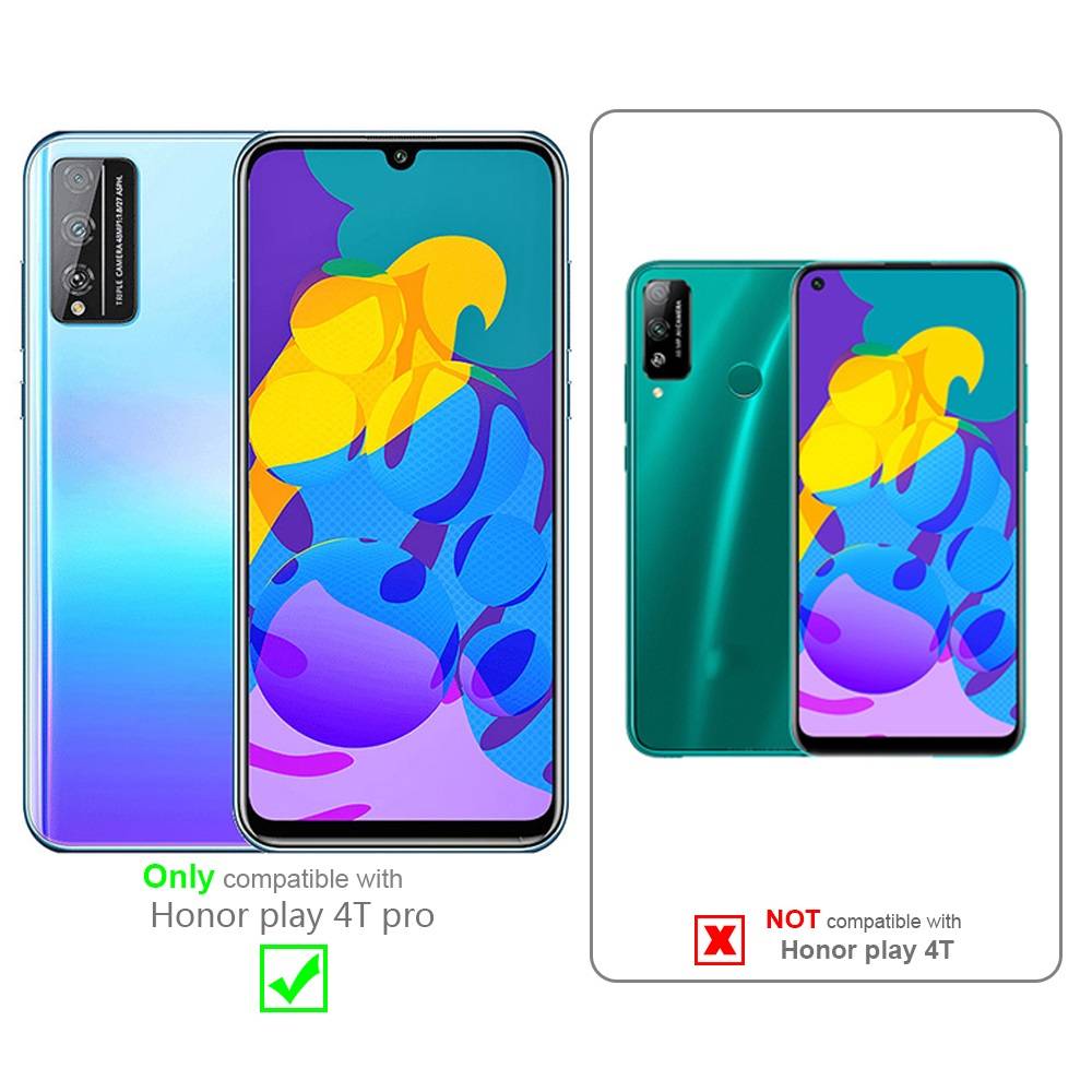 Cadorabo Hülle für Honor PLAY 4T PRO Schutzhülle in Blau Handyhülle TPU Silikon Etui Case Cover