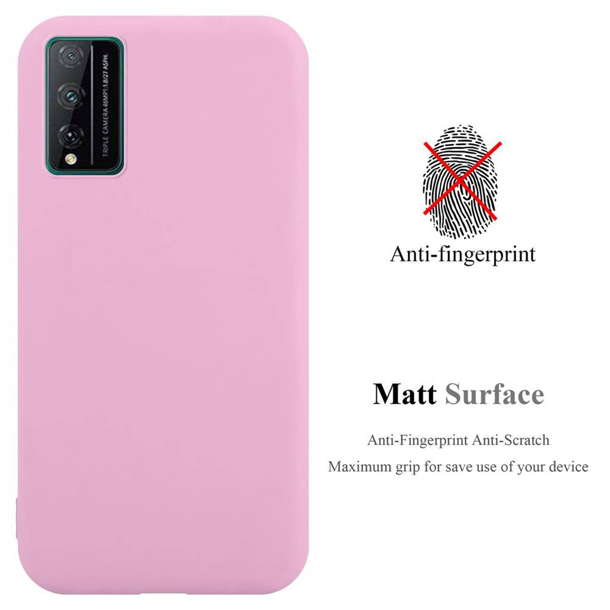 Cadorabo Hülle für Honor PLAY 4T PRO Schutzhülle in Rosa Handyhülle TPU Silikon Etui Case Cover