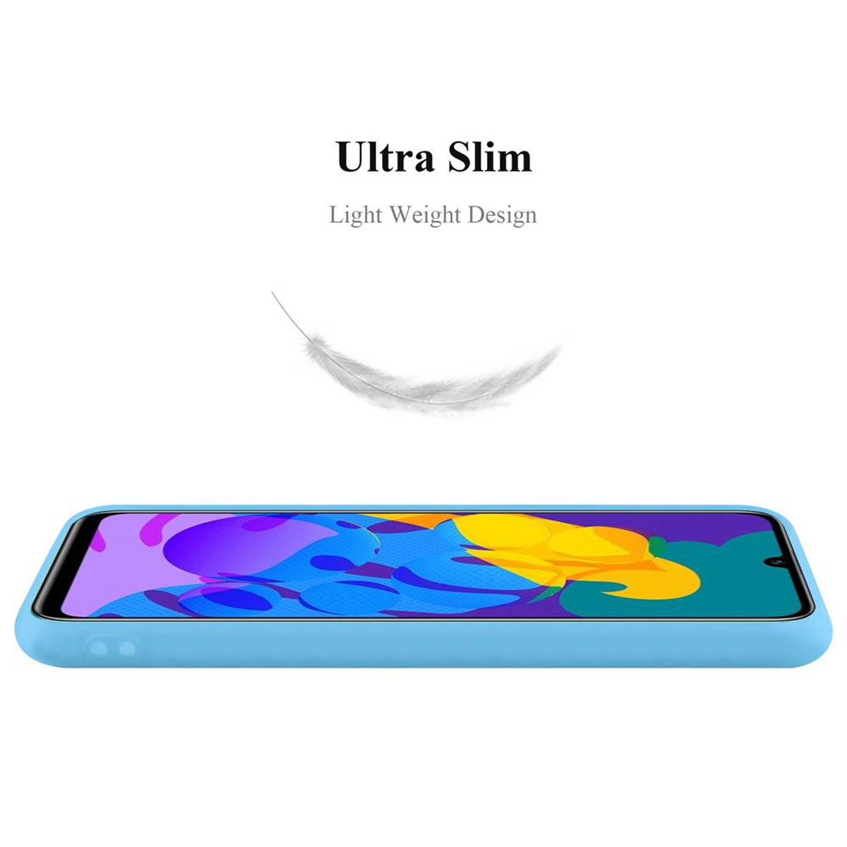 Cadorabo Hülle für Honor PLAY 4T PRO Schutzhülle in Blau Handyhülle TPU Silikon Etui Case Cover