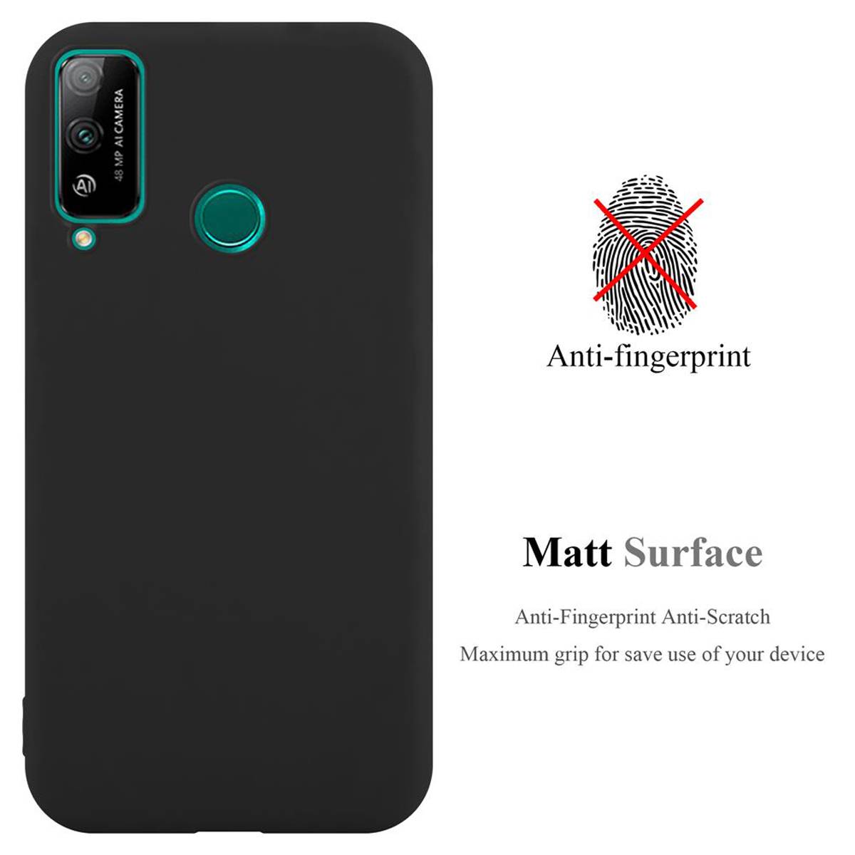Cadorabo Hülle für Honor PLAY 4T Schutzhülle in Schwarz Handyhülle TPU Silikon Etui Case Cover