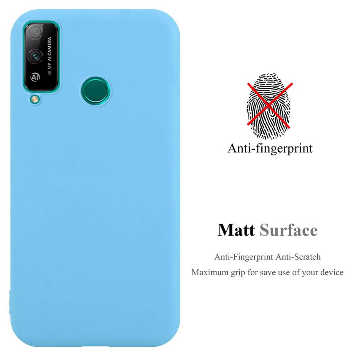 Cadorabo Hülle für Honor PLAY 4T Schutzhülle in Blau Handyhülle TPU Silikon Etui Case Cover