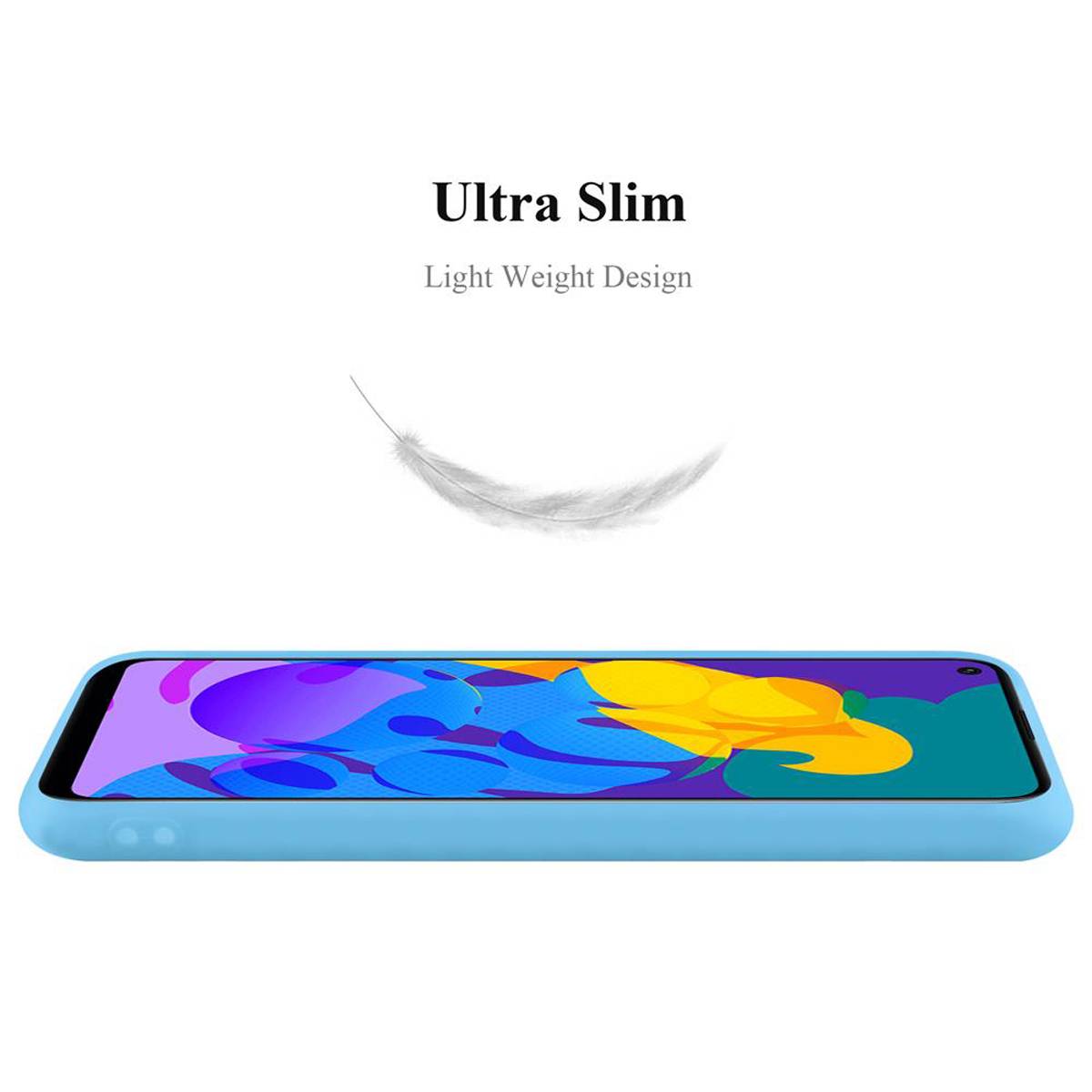 Cadorabo Hülle für Honor PLAY 4T Schutzhülle in Blau Handyhülle TPU Silikon Etui Case Cover