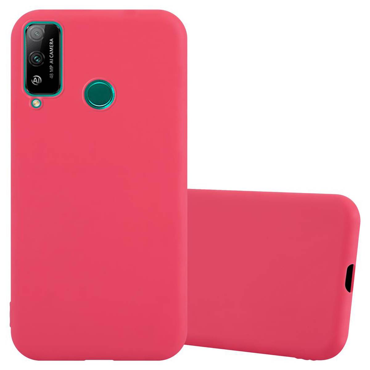 Cadorabo Hülle für Honor PLAY 4T Schutzhülle in Rot Handyhülle TPU Silikon Etui Case Cover