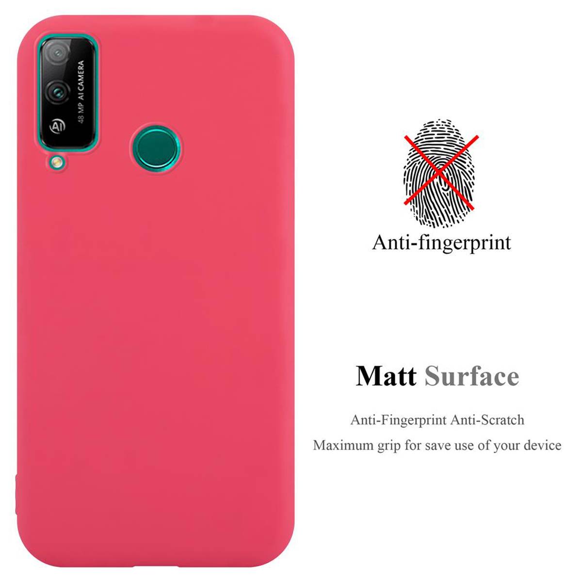 Cadorabo Hülle für Honor PLAY 4T Schutzhülle in Rot Handyhülle TPU Silikon Etui Case Cover