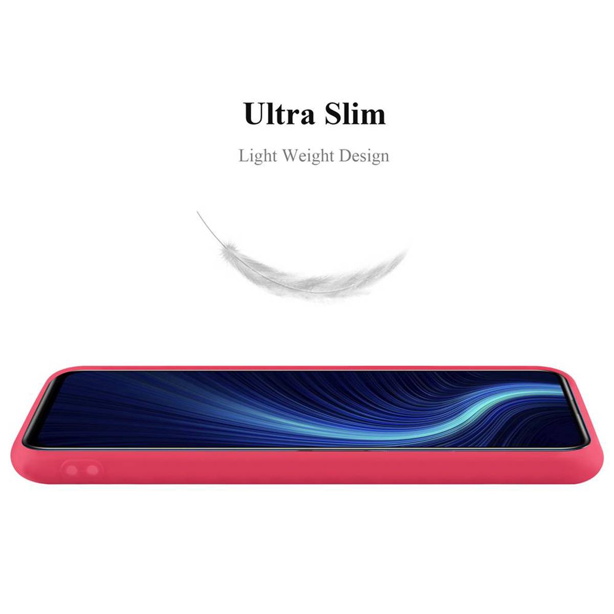Cadorabo Hülle für Honor X10 Schutzhülle in Rot Handyhülle TPU Silikon Etui Case Cover