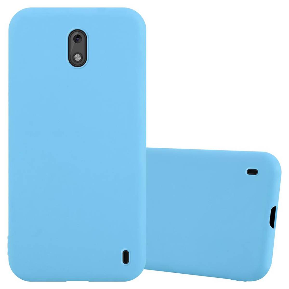 Cadorabo Hülle für Nokia 2 2017 Schutzhülle in Blau Handyhülle TPU Silikon Etui Case Cover