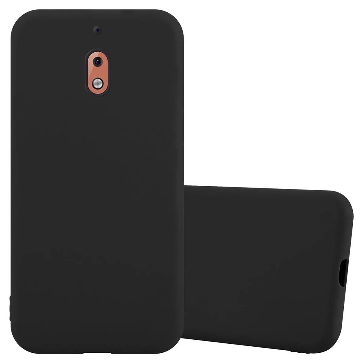 Cadorabo Hülle für Nokia 2.1 Schutzhülle in Schwarz Handyhülle TPU Silikon Etui Case Cover