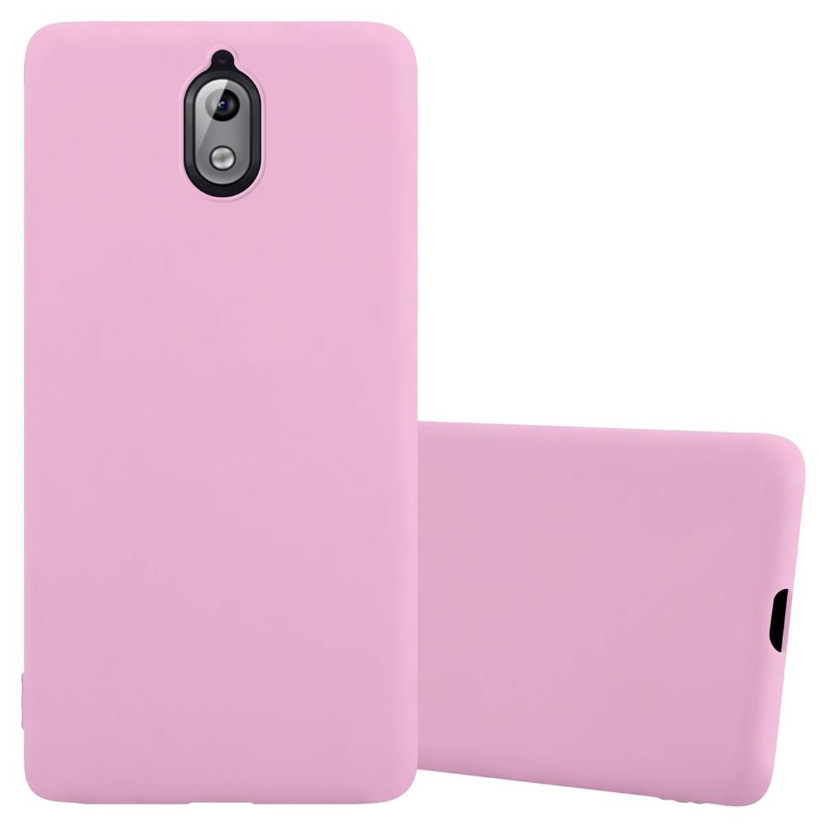 Cadorabo Hülle für Nokia 3.1 Schutzhülle in Rosa Handyhülle TPU Silikon Etui Case Cover