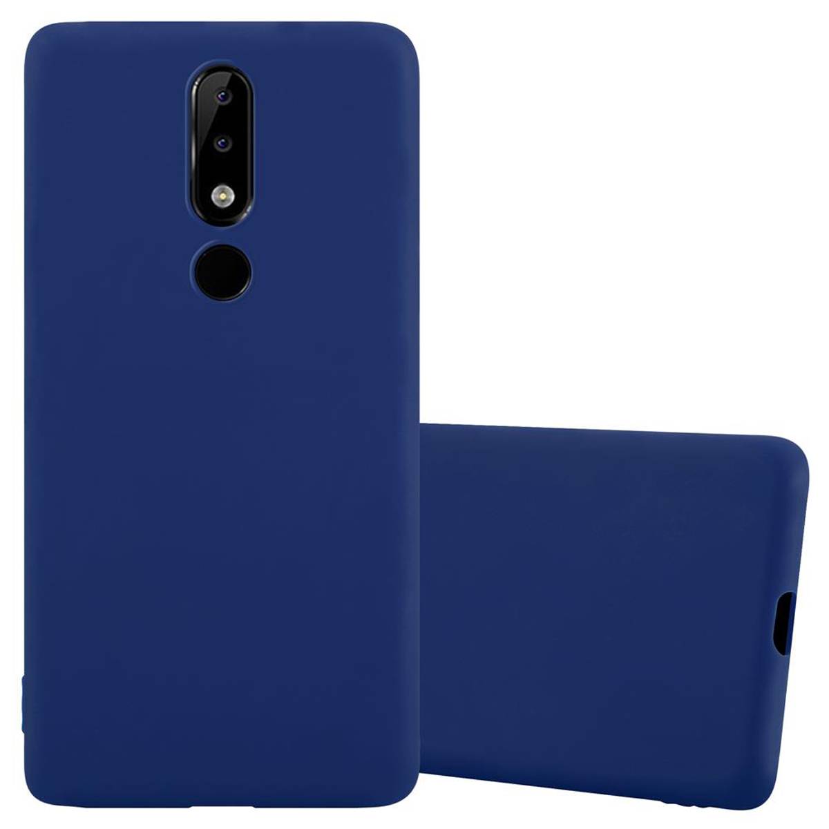 Cadorabo Hülle für Nokia 5.1 PLUS / X5 Schutzhülle in Blau Handyhülle TPU Silikon Etui Case Cover