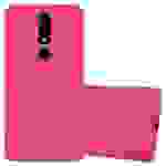 Cadorabo Hülle für Nokia 5.1 PLUS / X5 Schutzhülle in Rot Handyhülle TPU Silikon Etui Case Cover