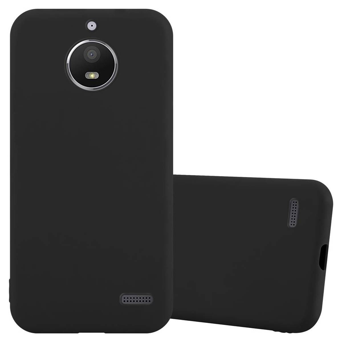 Cadorabo Hülle für Motorola MOTO E4 Schutzhülle in Schwarz Handyhülle TPU Silikon Etui Case Cover