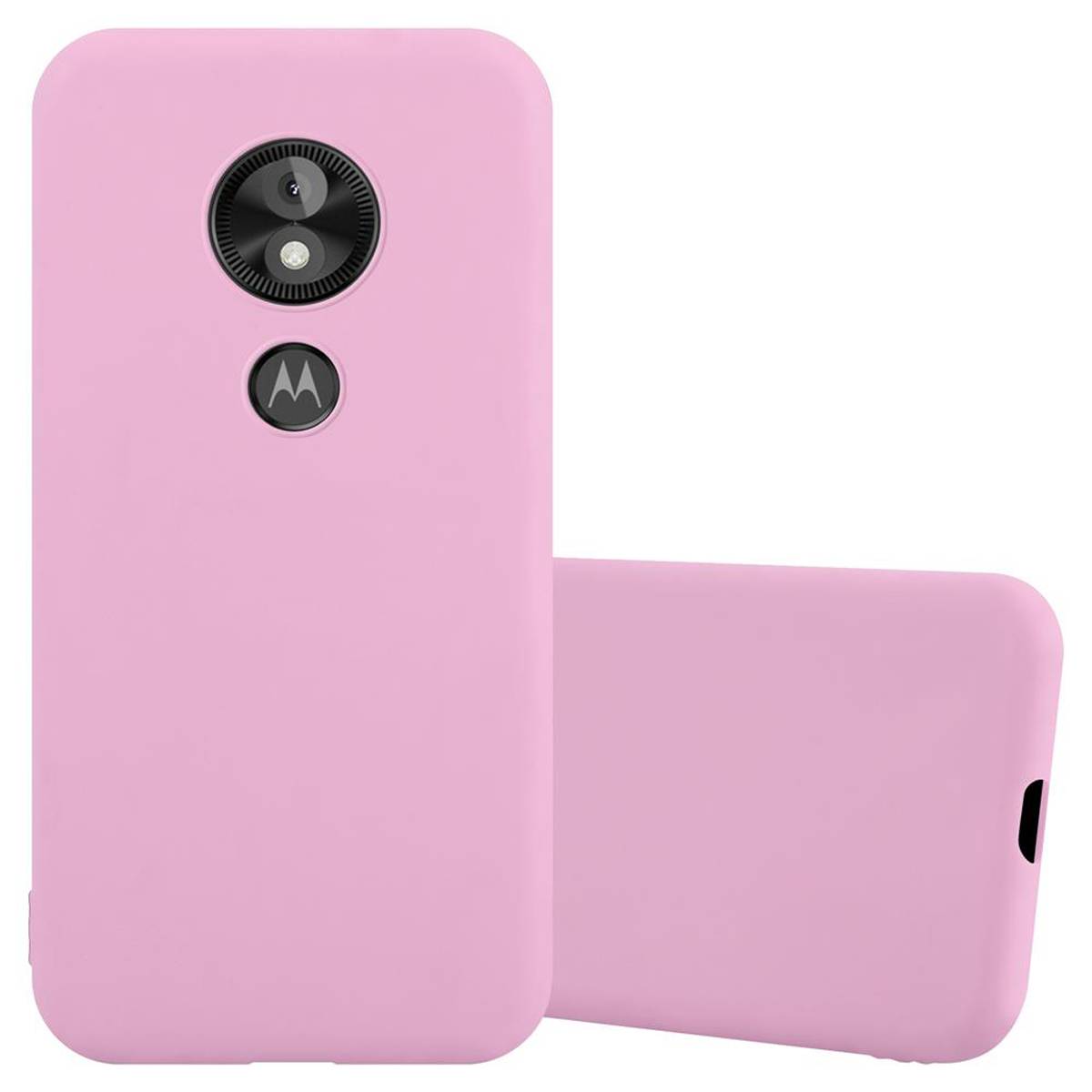 Cadorabo Hülle für Motorola MOTO E5 PLAY Schutzhülle in Rosa Handyhülle TPU Silikon Etui Case Cover