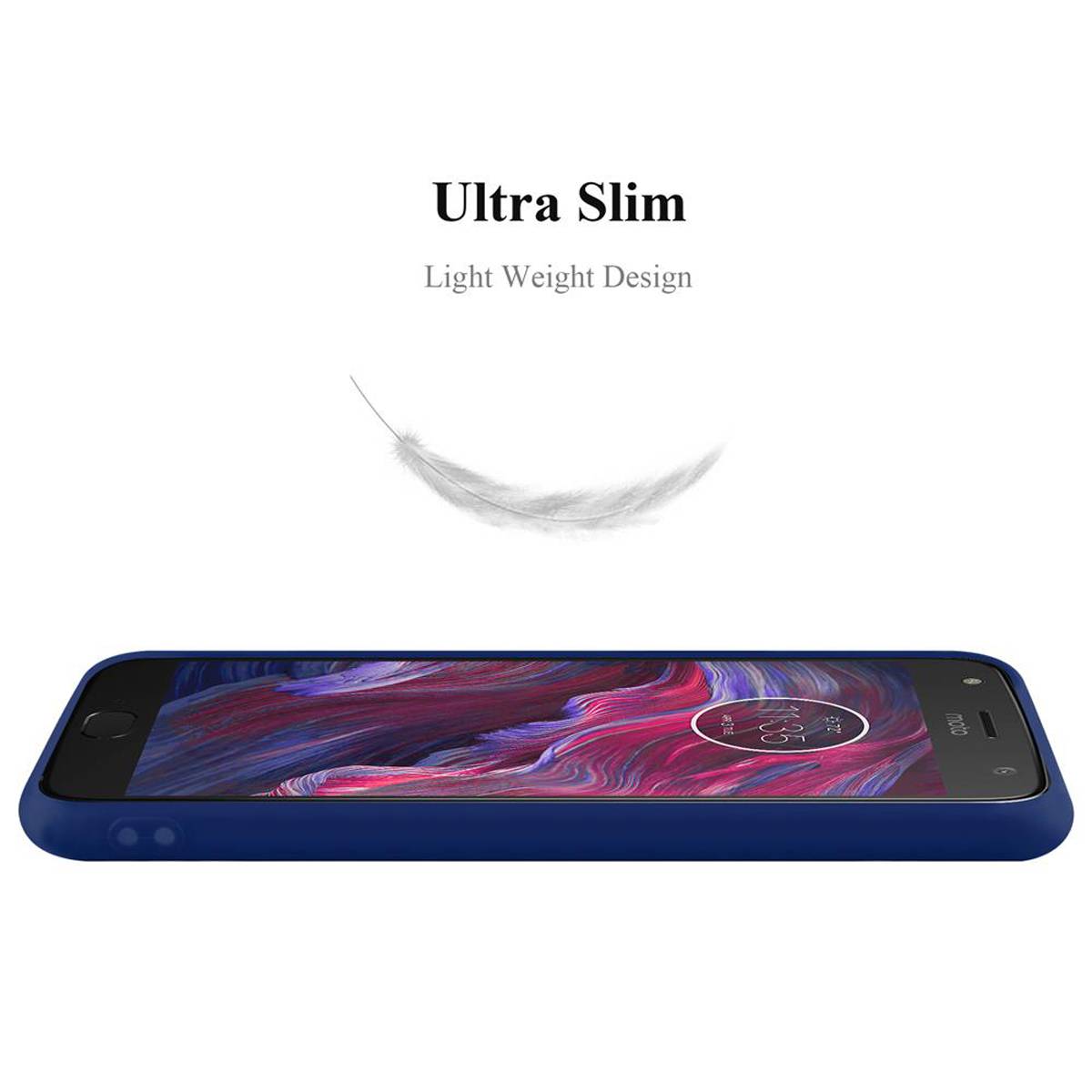 Cadorabo Hülle für Motorola MOTO X4 Schutzhülle in Blau Handyhülle TPU Silikon Etui Case Cover