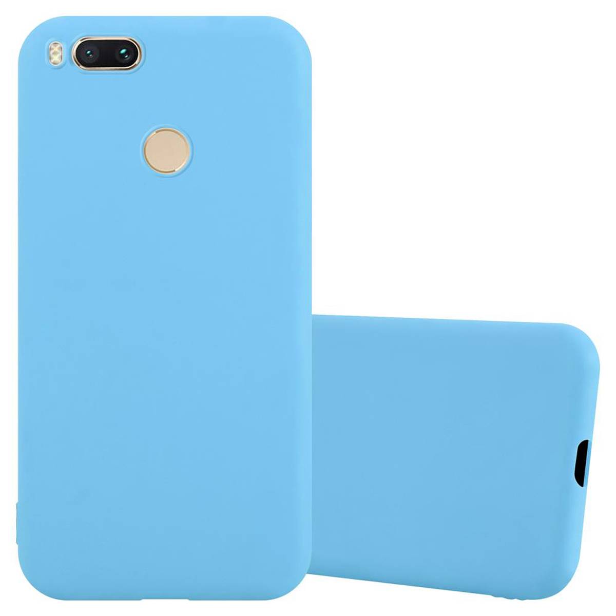 Cadorabo Hülle für Xiaomi Mi A1 / Mi 5X Schutzhülle in Blau Handyhülle TPU Silikon Etui Case Cover