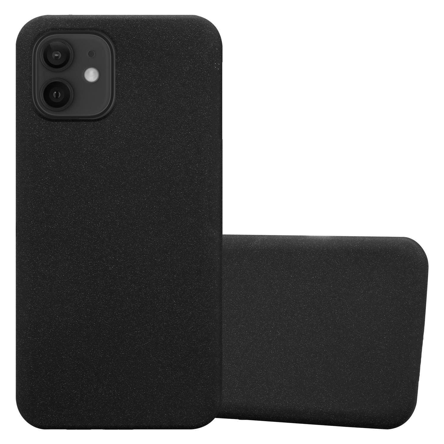 Cadorabo Schutzhülle für Apple iPhone 12 / 12 PRO Hülle in Schwarz Handyhülle TPU Etui Cover Case