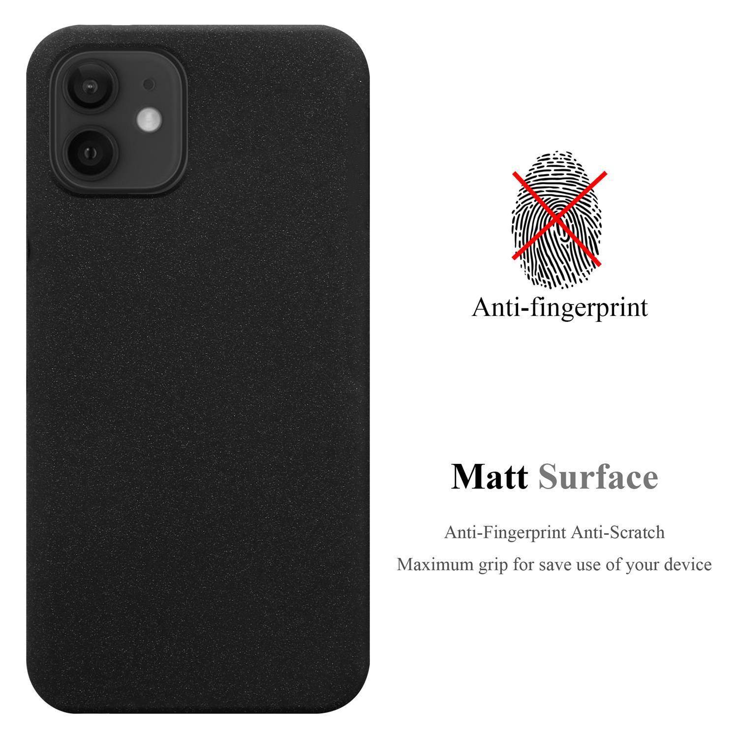 Cadorabo Schutzhülle für Apple iPhone 12 / 12 PRO Hülle in Schwarz Handyhülle TPU Etui Cover Case