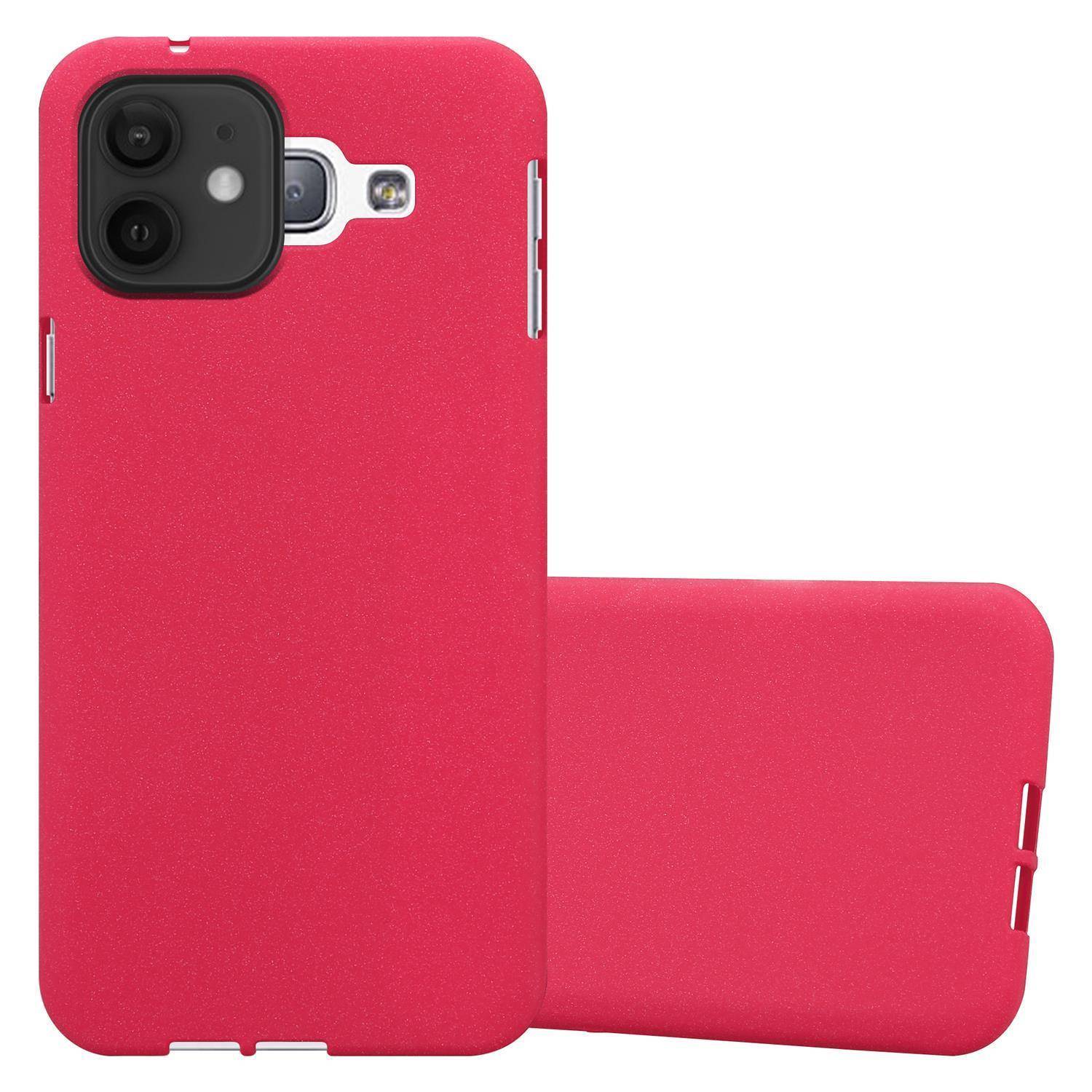 Cadorabo Schutzhülle für Apple iPhone 12 / 12 PRO Hülle in Rot Handyhülle TPU Etui Cover Case