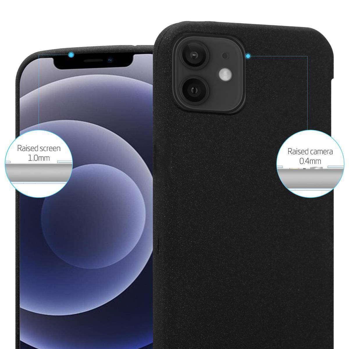 Cadorabo Schutzhülle für Apple iPhone 12 PRO MAX Hülle in Schwarz Handyhülle TPU Etui Cover Case