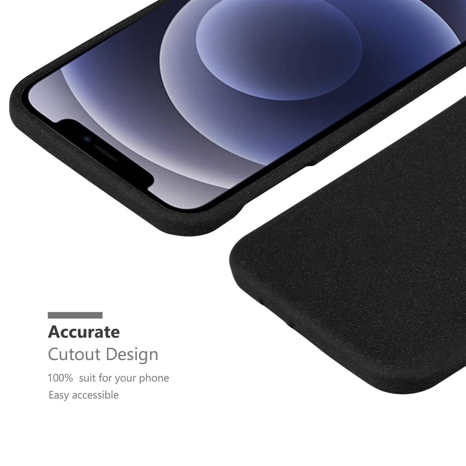 Cadorabo Schutzhülle für Apple iPhone 12 PRO MAX Hülle in Schwarz Handyhülle TPU Etui Cover Case