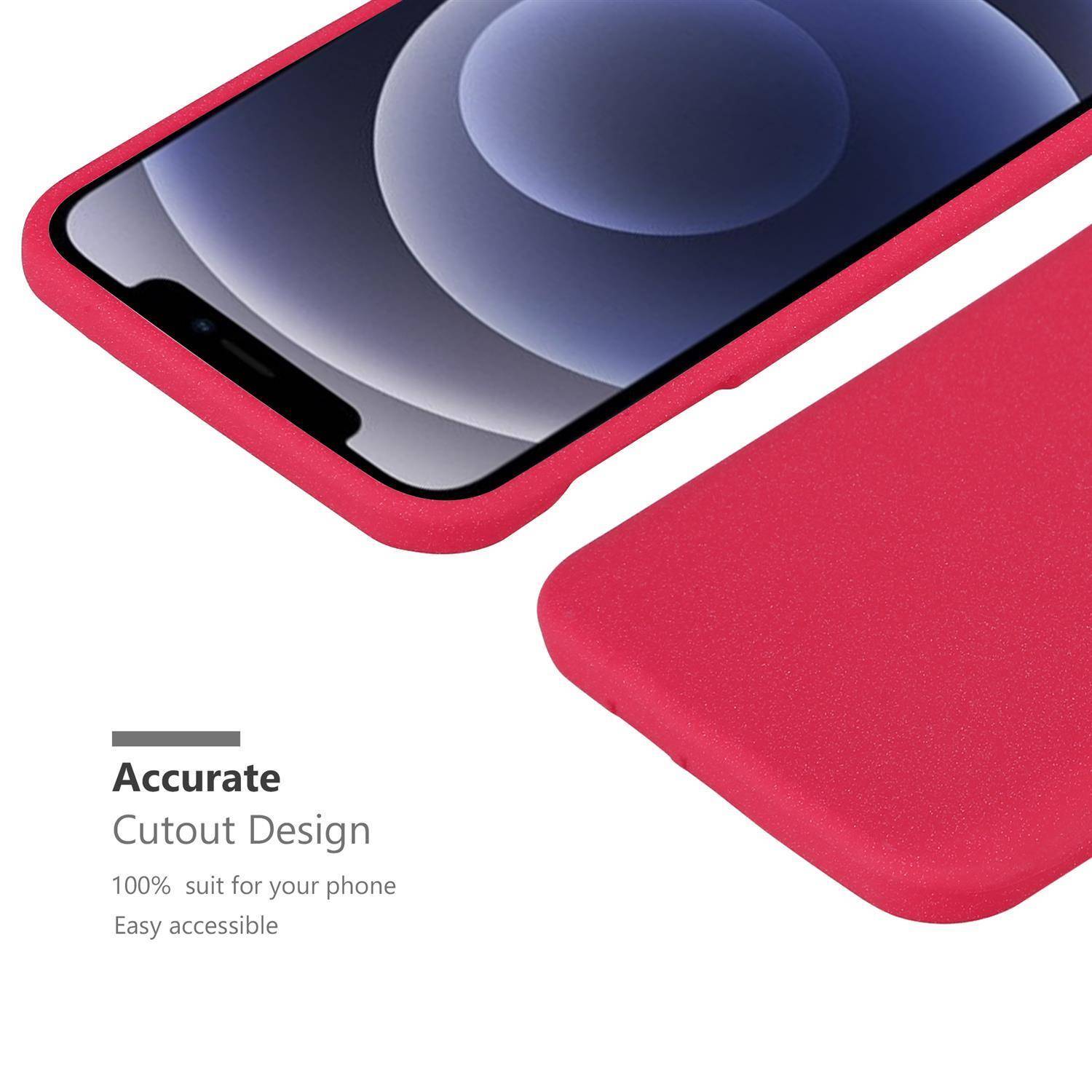 Cadorabo Schutzhülle für Apple iPhone 12 PRO MAX Hülle in Rot Handyhülle TPU Etui Cover Case
