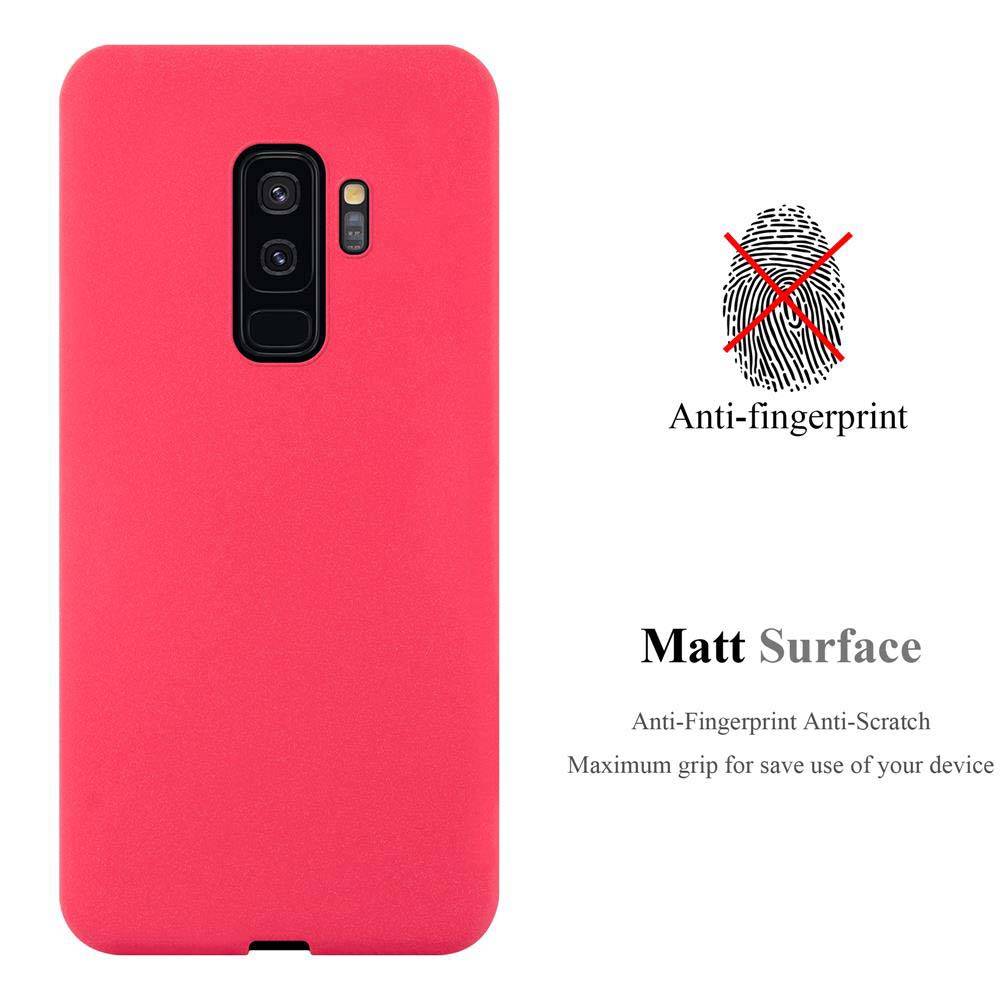 Cadorabo Schutzhülle für Samsung Galaxy S9 PLUS Hülle in Rot Handyhülle TPU Etui Cover Case