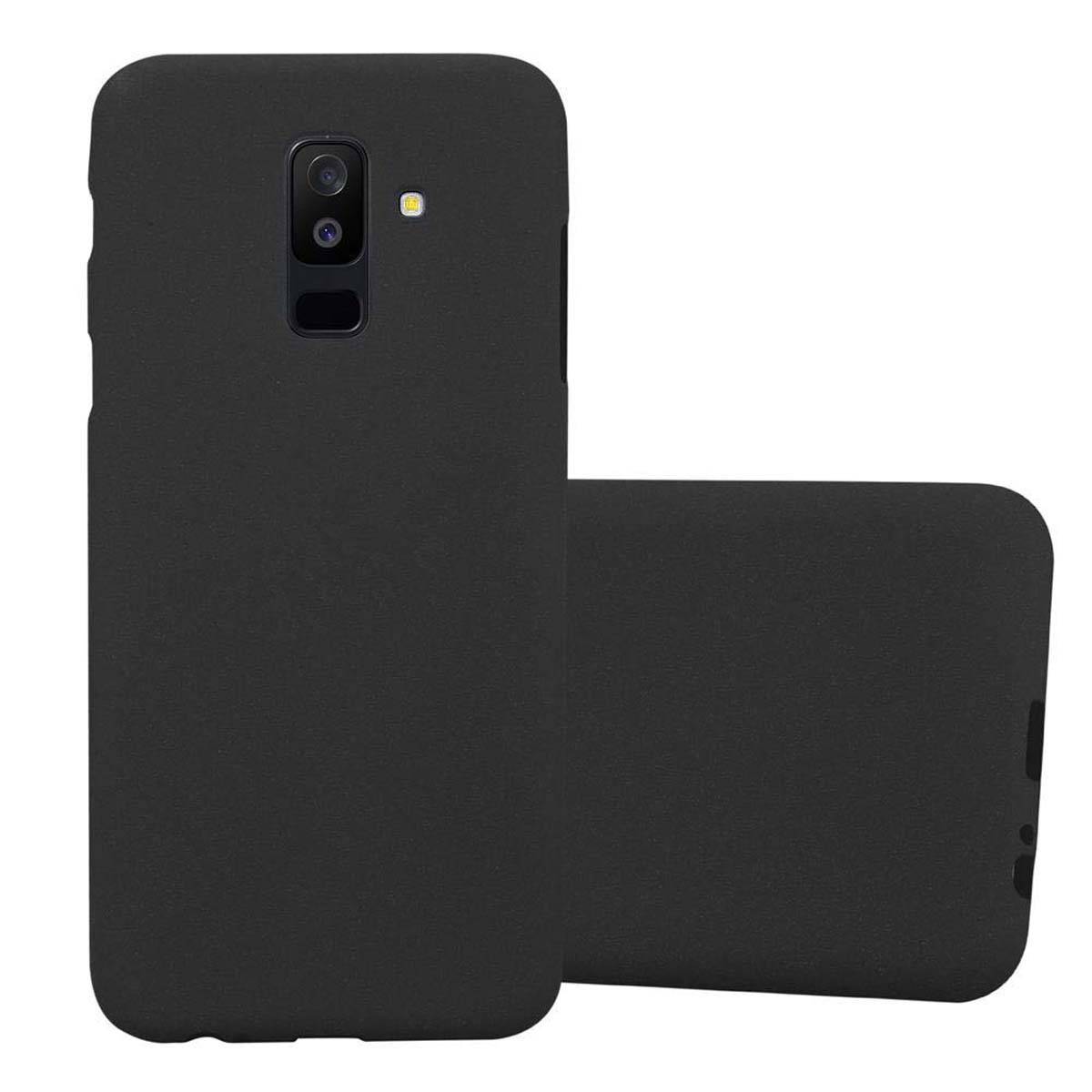 Cadorabo Schutzhülle für Samsung Galaxy A6 PLUS 2018 Hülle in Schwarz Handyhülle TPU Etui Cover Case