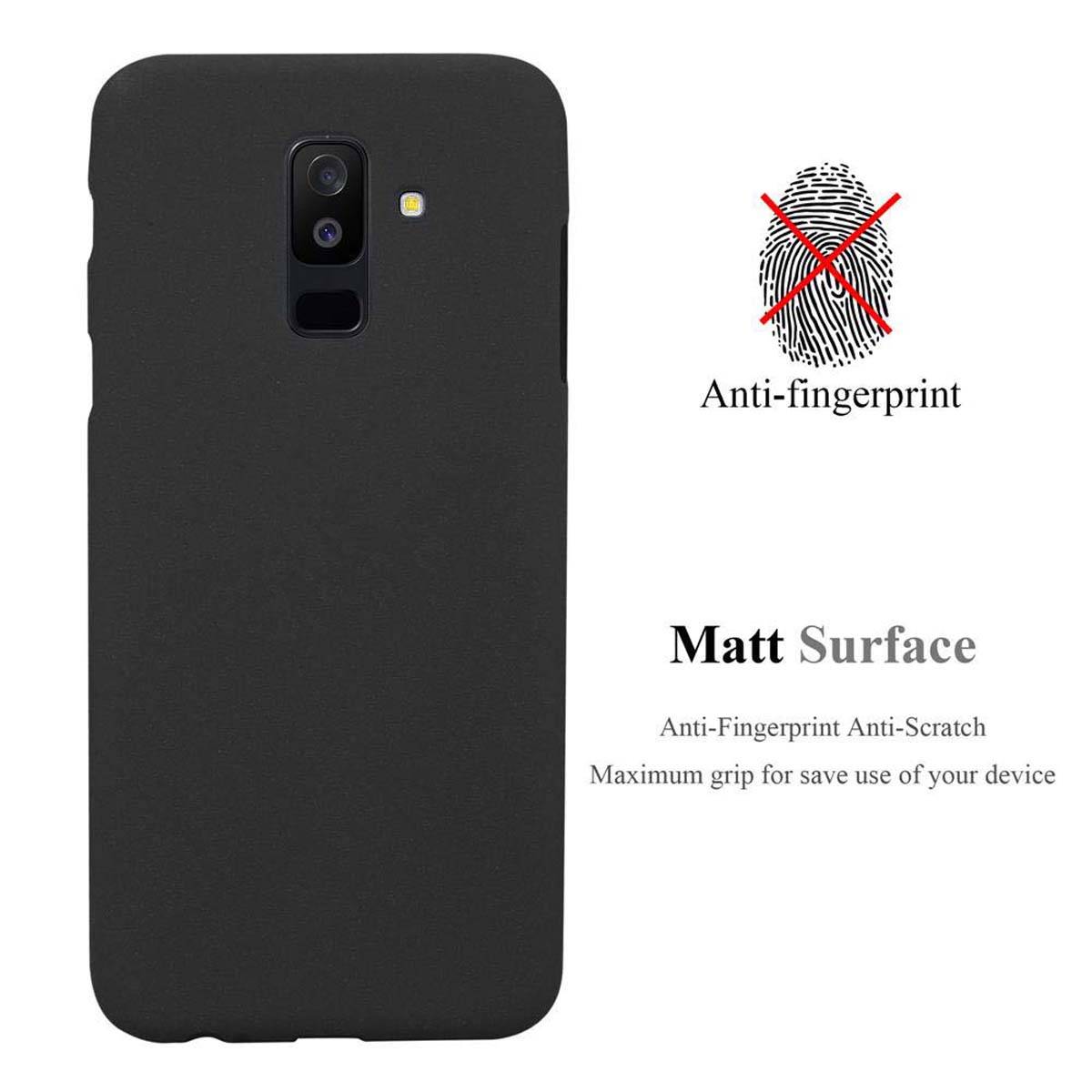 Cadorabo Schutzhülle für Samsung Galaxy A6 PLUS 2018 Hülle in Schwarz Handyhülle TPU Etui Cover Case