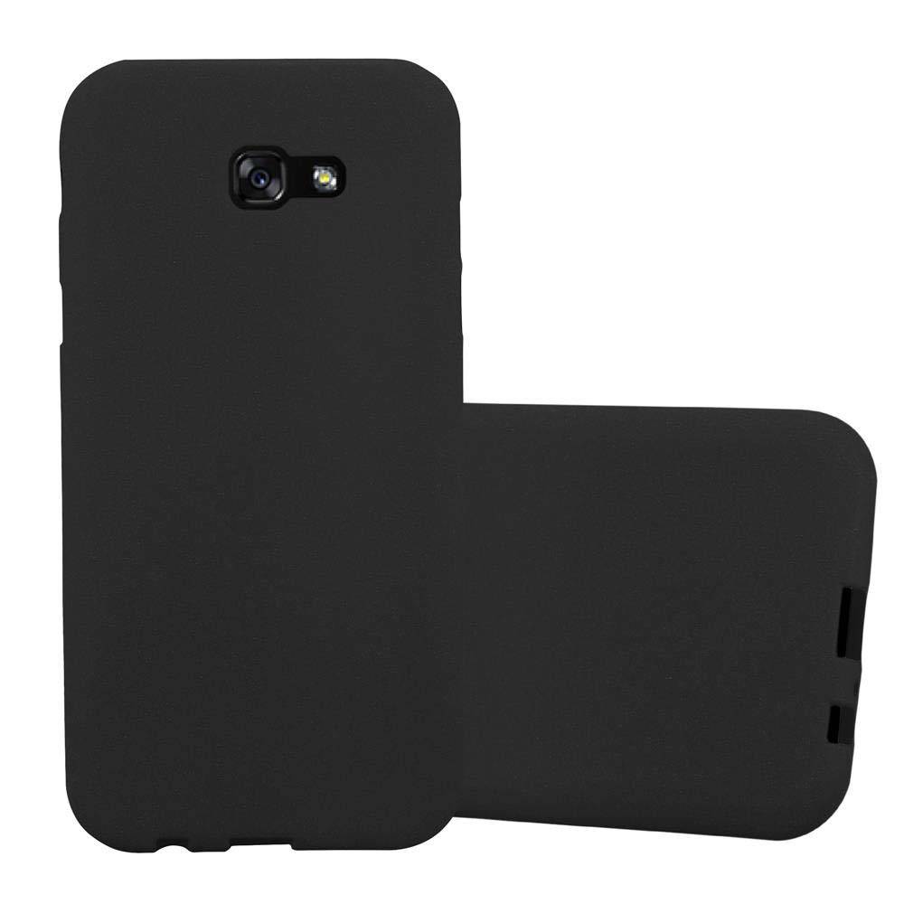 Cadorabo Schutzhülle für Samsung Galaxy A7 2017 Hülle in Schwarz Handyhülle TPU Etui Cover Case