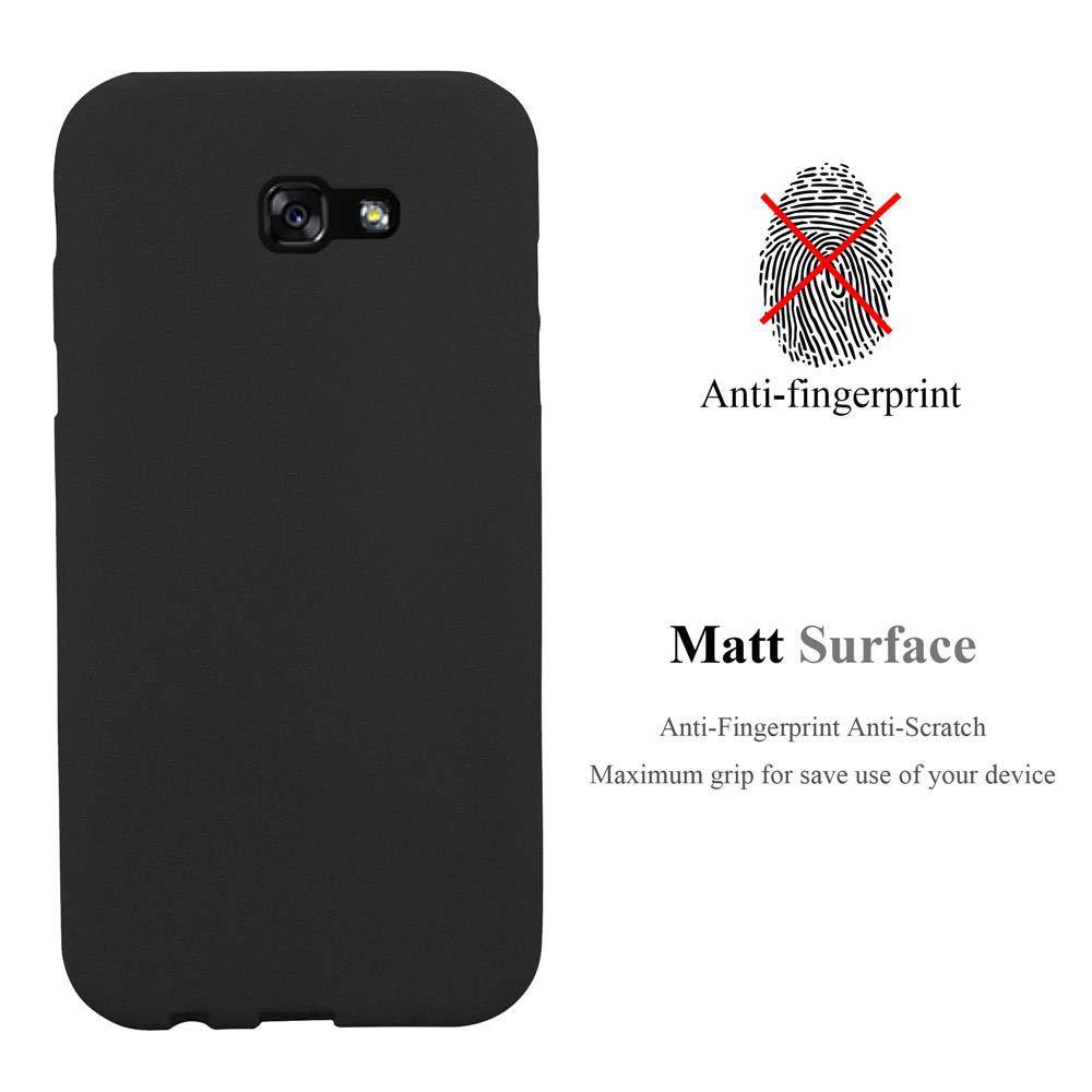 Cadorabo Schutzhülle für Samsung Galaxy A7 2017 Hülle in Schwarz Handyhülle TPU Etui Cover Case